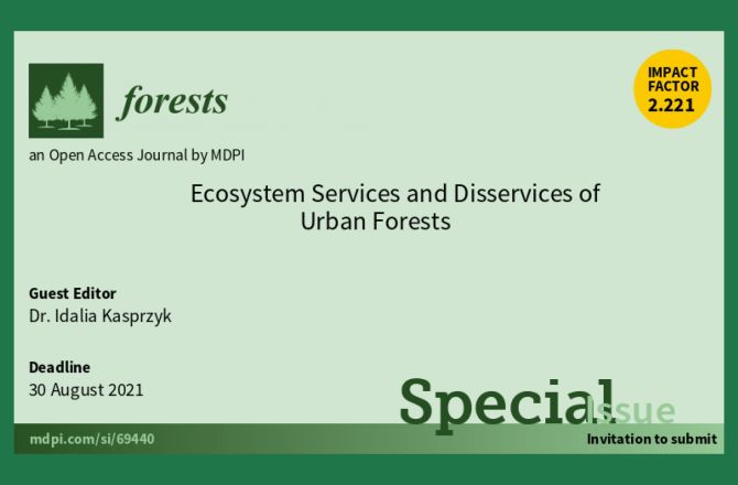 Baner reklamowy - logo czasopisma forests