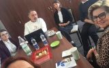 Spotkanie pracowników wydziału z gościem z uczelni zagranicznej.