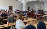 Studenci podczas spotkania z radcą prawnym Panią Kamilą Korab