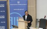 dr hab. Maria Bosak-Sojka, prof. UR podczas konferencji naukowej pod tytułem Stres – przyjaciel czy wróg? Eliminowanie zagrożeń psychospołecznych, w tym mobbingu