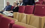 Uczestnik przemawiający podczas Ogólnopolskiej Konferencji Naukowej „35 lat reformy samorządowej - sukcesy, wyzwania, nowe technologie"