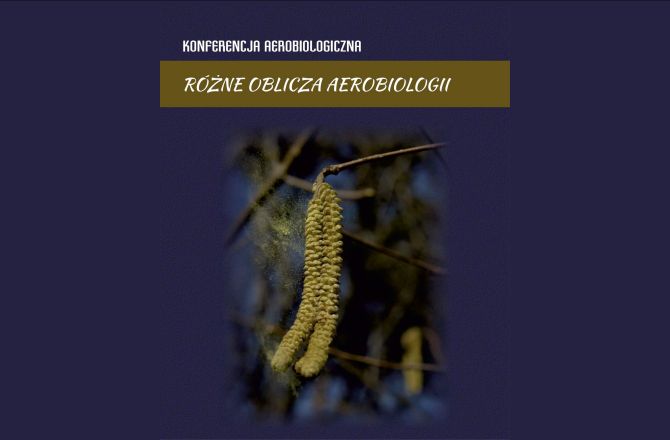 Baner promujący konferencję aerobiologiczną, grafika roślinna