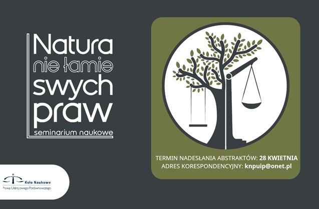 Grafika V Studenckiego Seminarium Naukowego pod tytułem Natura nie łamie swych praw