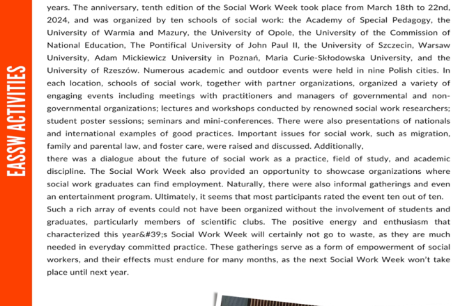 Informacja odnośnie Tygodnia pracy socjalnej