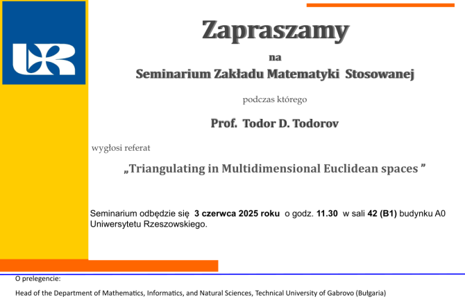 Seminarium Zakładu Matematyki Stosowanej