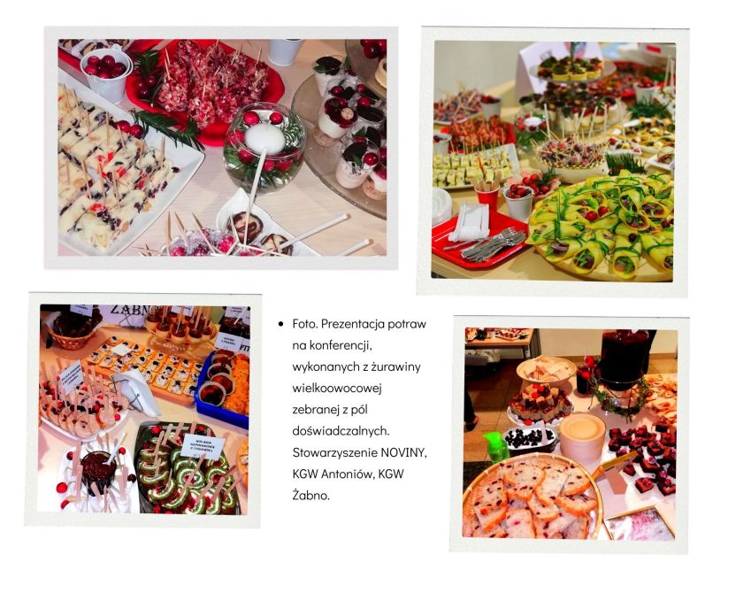 Produkty z żurawiny na stole