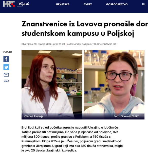 UR i INTŻiŻC w chorwackiej telewizji