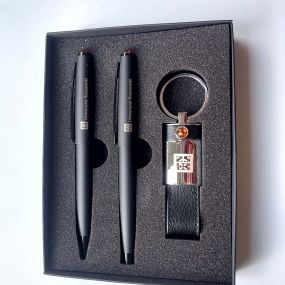 Zestaw piśmienniczy z bursztynem - 155 zł