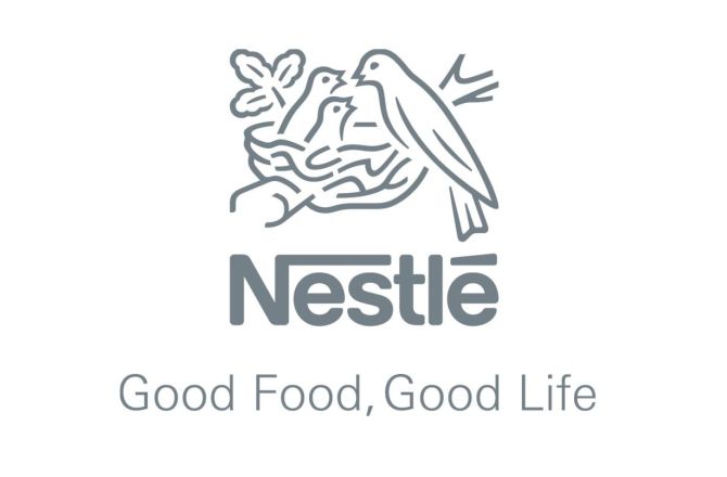 logo nestle, ptaki w gnieździe i napis good food, good life