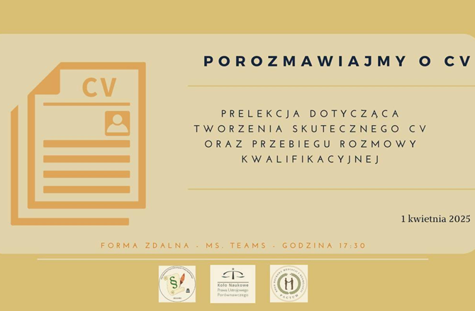 Grafika wydarzenia porozmawiajmy o CV