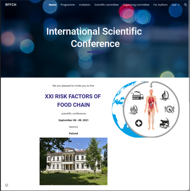 Plakat konferencja naukowa Risk Factors of Food Chain