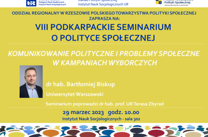 VIII PODKARPACKIE SEMINARIUM O POLITYCE SPOŁECZNEJ - PLAKAT