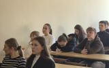 Studenci podczas prelekcji na temat Problem praworządności w Polsce na tle orzecznictwa TSUE i ETPCz