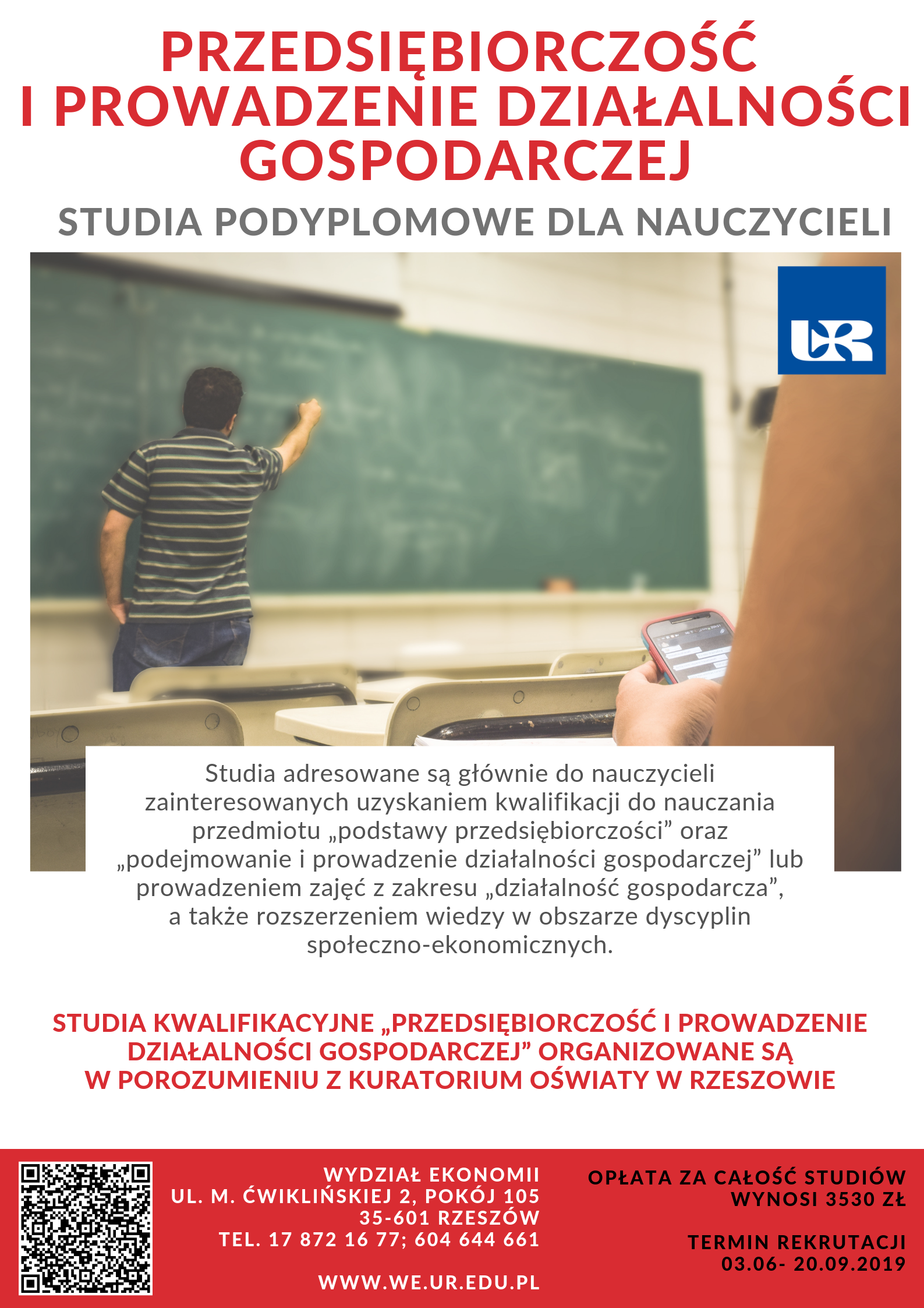 Studia podyplomowe na Wydziale Ekonomii UR