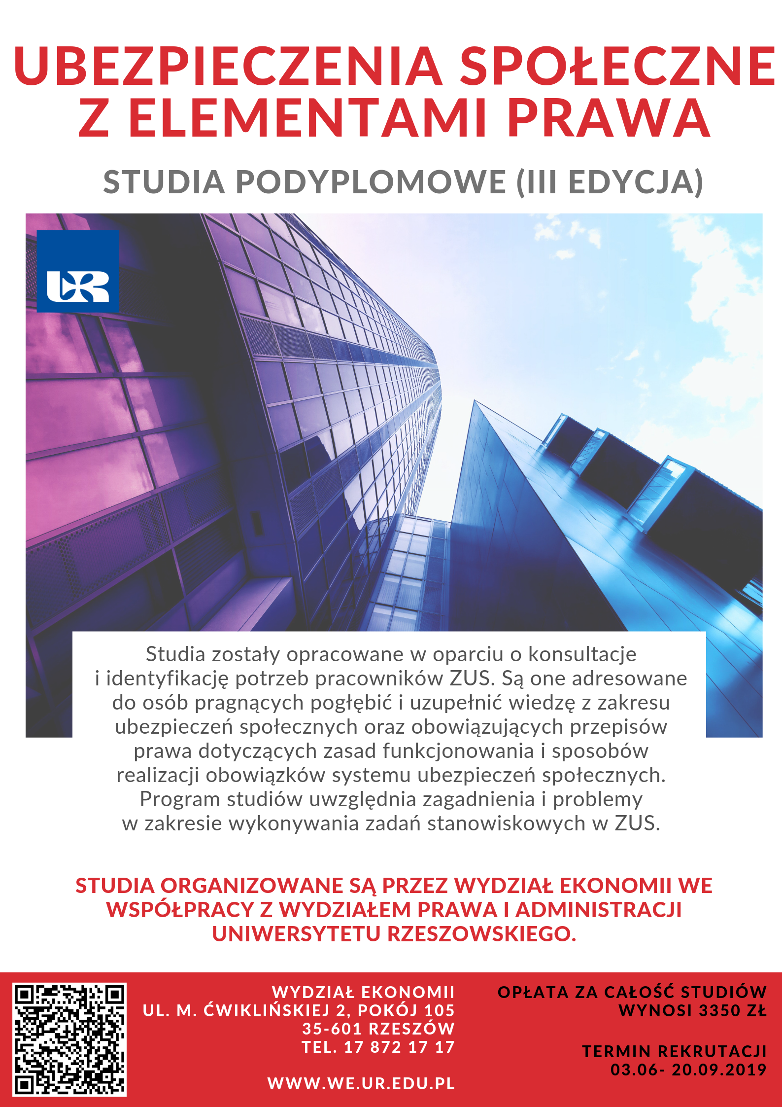 Studia podyplomowe na Wydziale Ekonomii UR