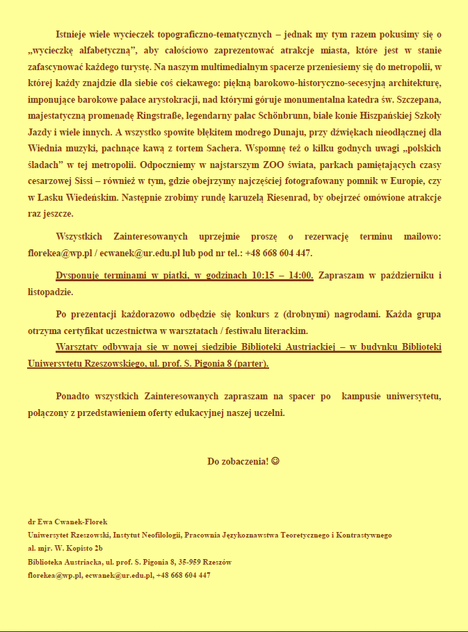 Międzynarodowy festiwal literacki Austria czyta – spotkajmy się w bibliotece (Österreich liest - Treffpunkt Bibliothek)