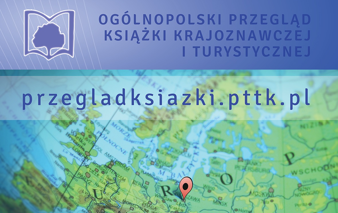 Zdjęcie przedstawiającew fragment logo ogólnopolskiego przeglądu książki krajoznawczej i turystycznej