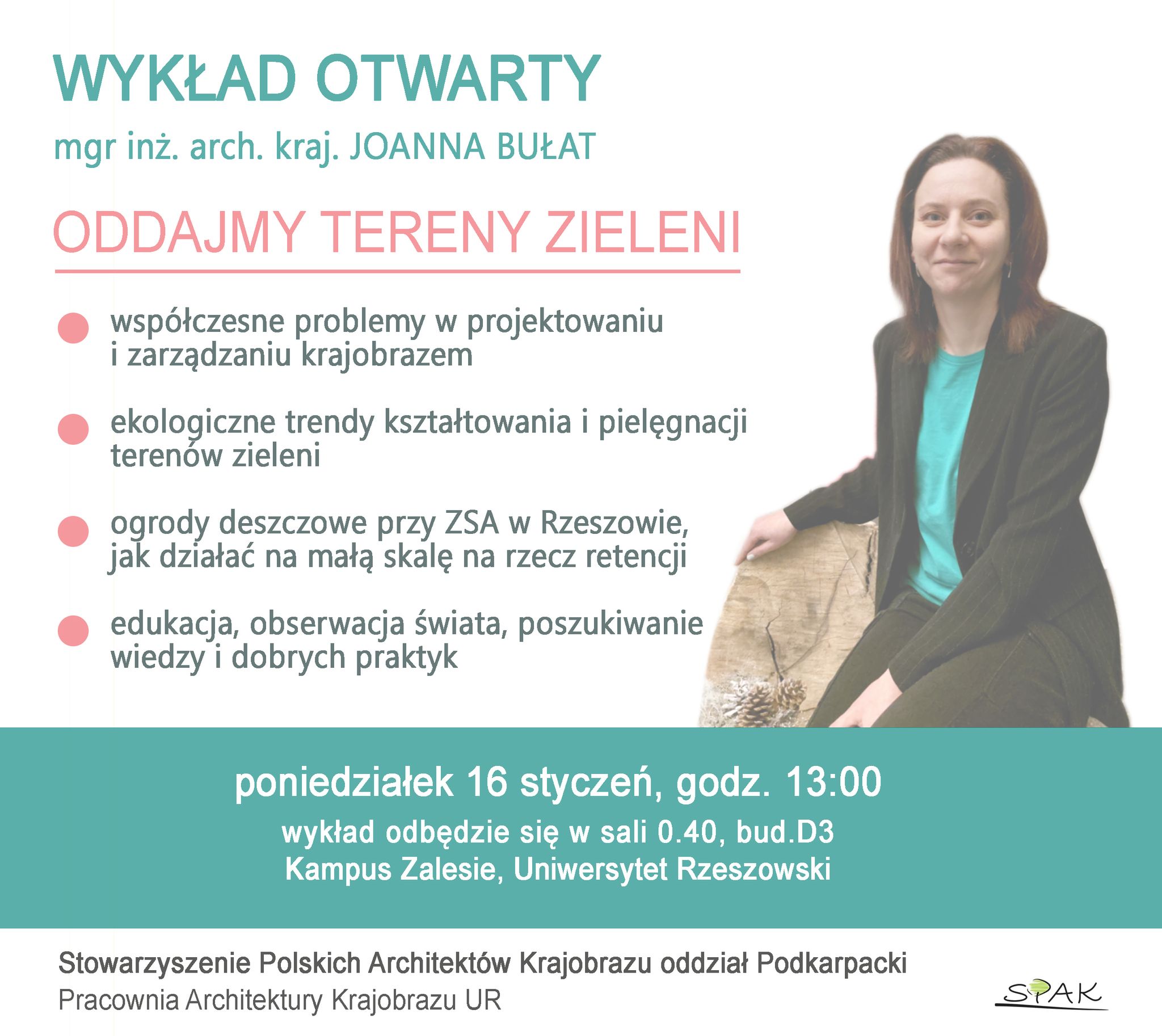 plakat - zaproszenie na wykład