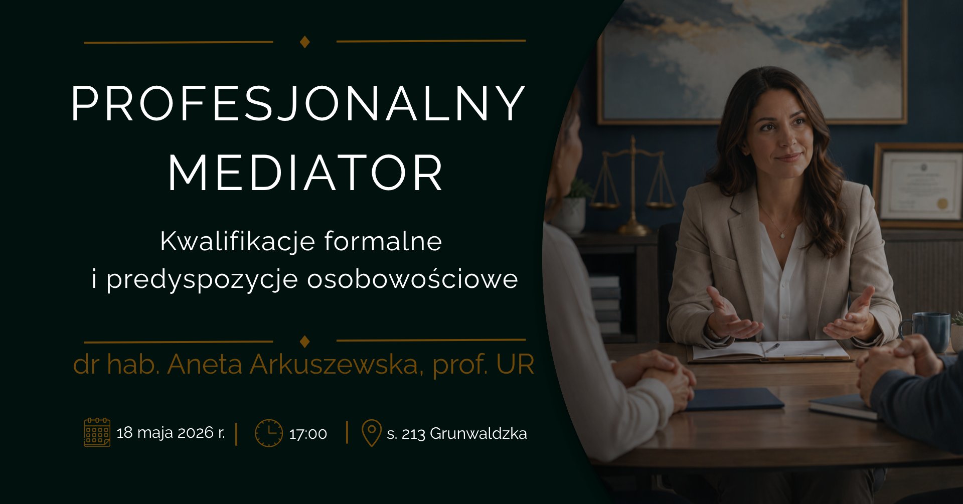 Zaproszenie na spotkanie z mediatorem pt. &bdquo;Profesjonalny Mediator&rdquo;