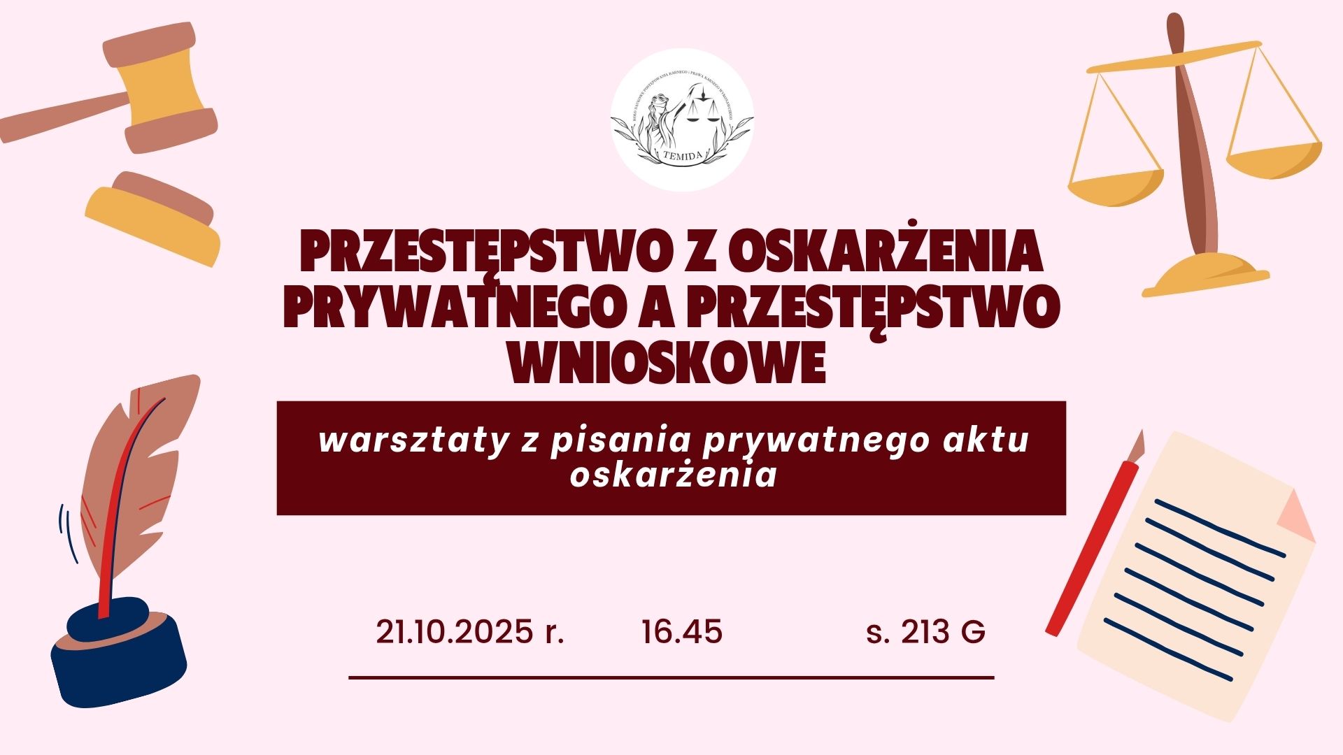 Przestępstwo z oskarżenia prywatnego a przestępstwo wnioskowe – warsztat z pisania prywatnego aktu oskarżeni
