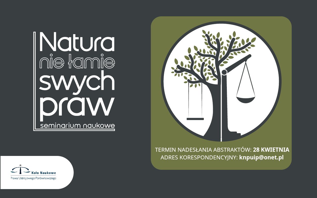 Grafika V Studenckiego Seminarium Naukowego pod tytułem Natura nie łamie swych praw