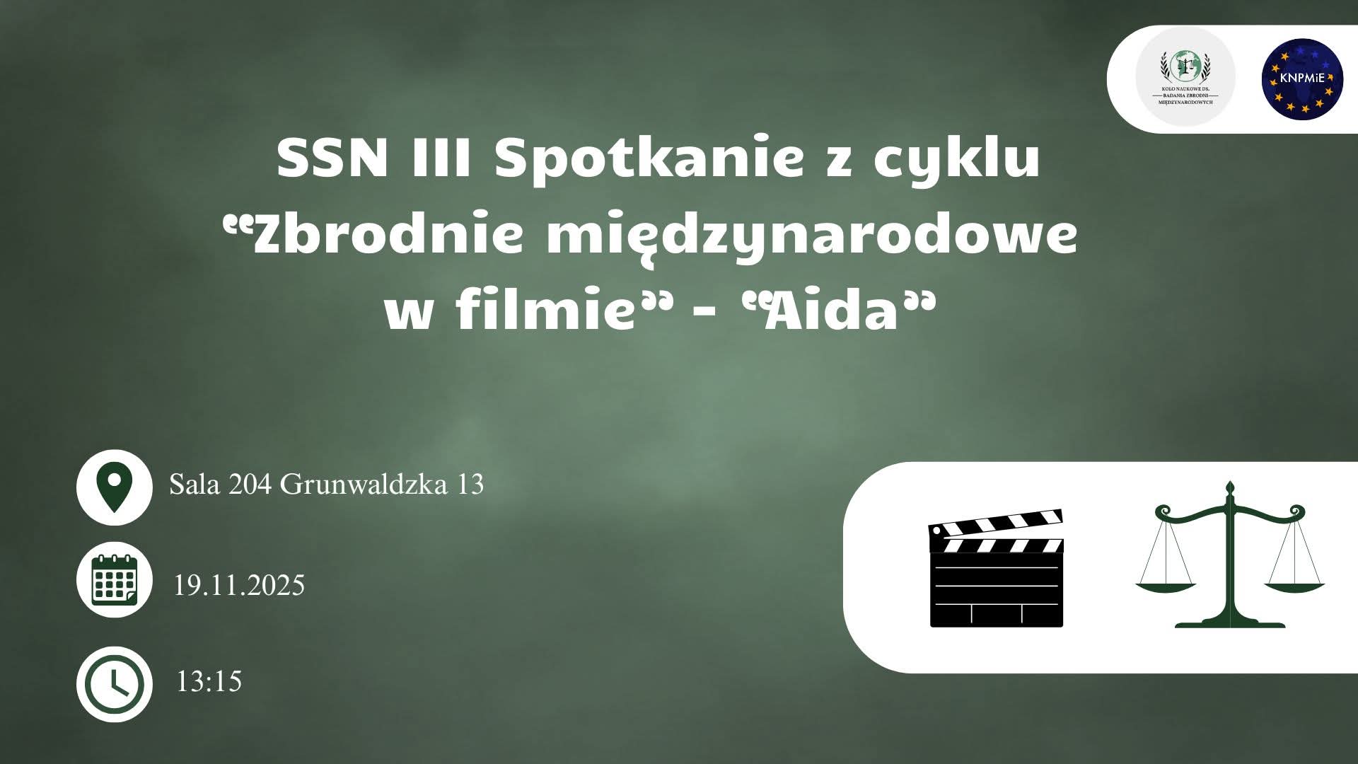 Na środku widoczny jest plakat zatytułowany 