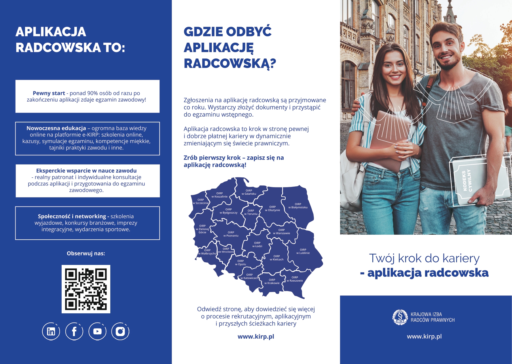 Ulotka Krajowej Izby Radców Prawnych dotycząca aplikacji radcowskiej - strona 2