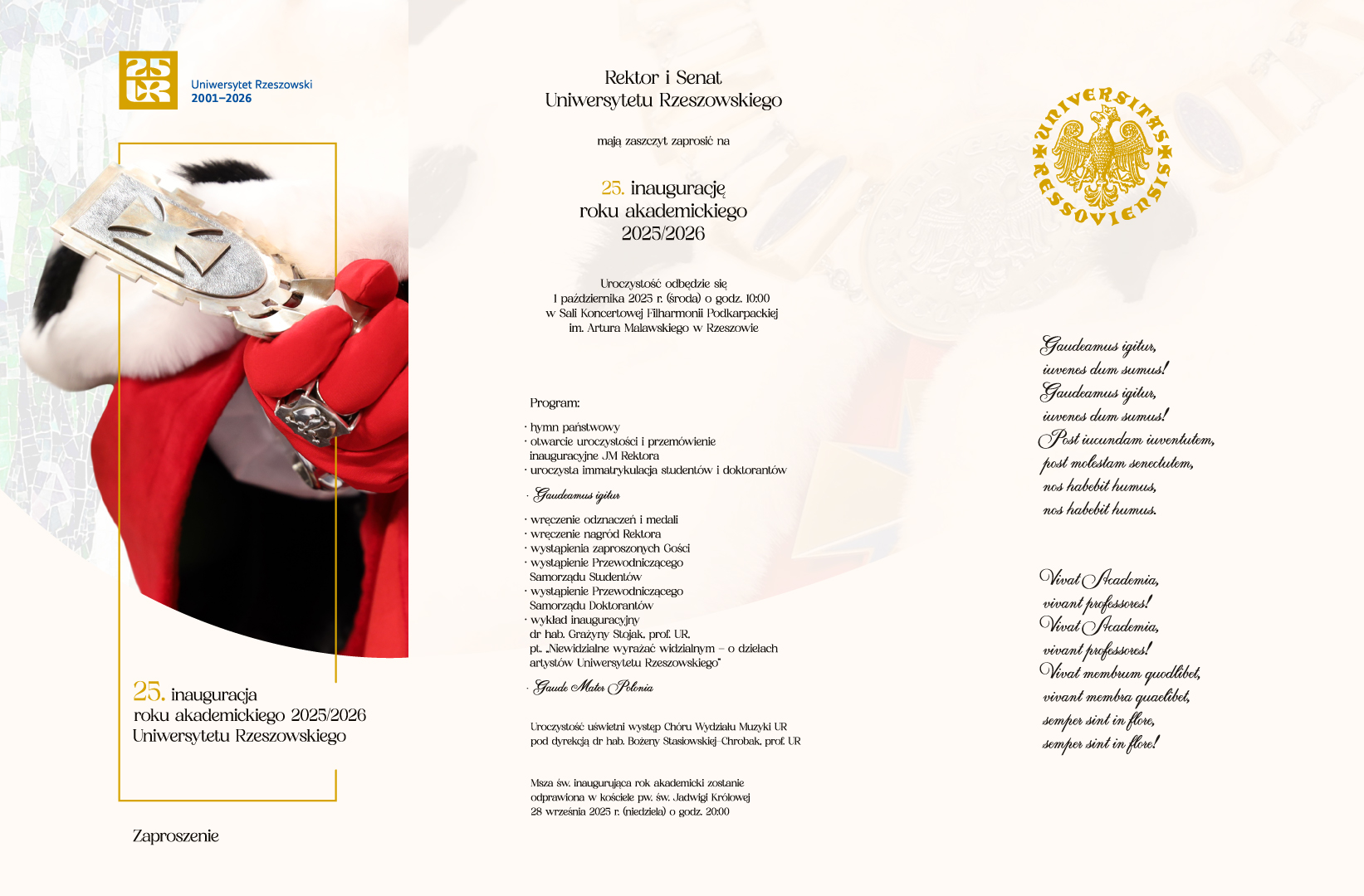 Program inauguracji roku akademickiego 2025/2026